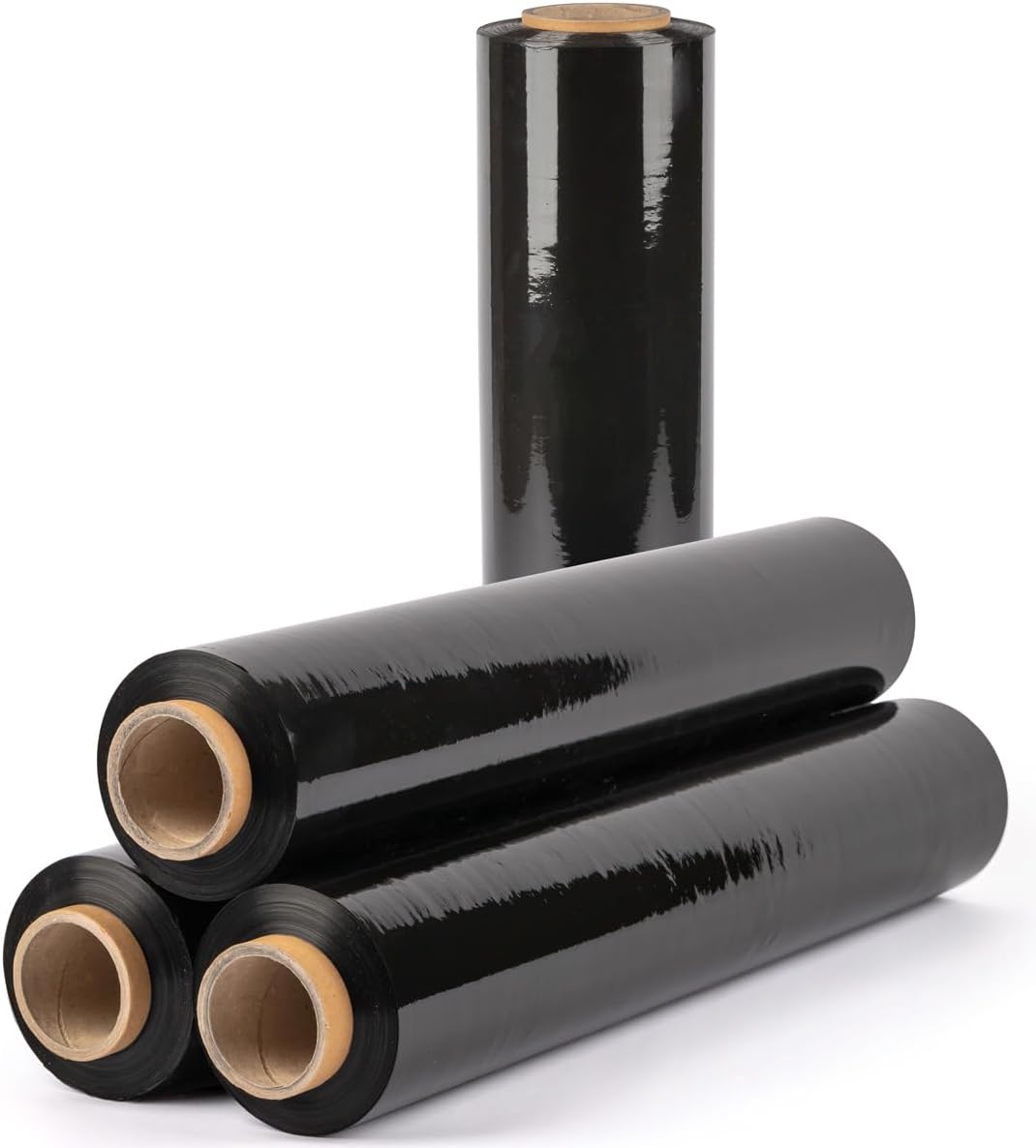 18" x 1500' Black Pallet Wrap, 80 Gauge, 4 Rolls/Case