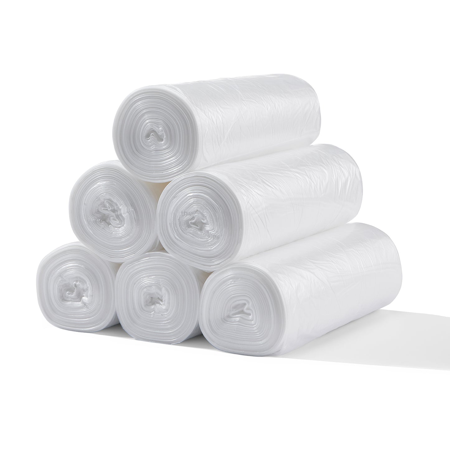 40" x 48", 45 Gallon, 10 Mic, Clear High-Density Can Liners, Perforated Coreless Rolls, 250/Case