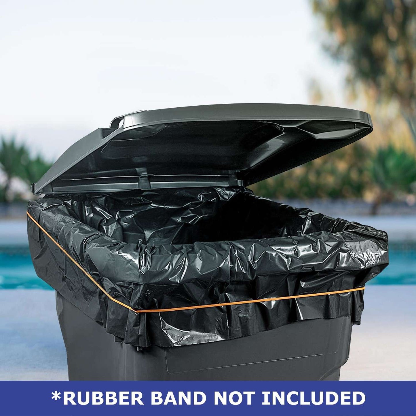 43" x 47" 56 Gal 2 Mil Black Trash Bags, 100/Case