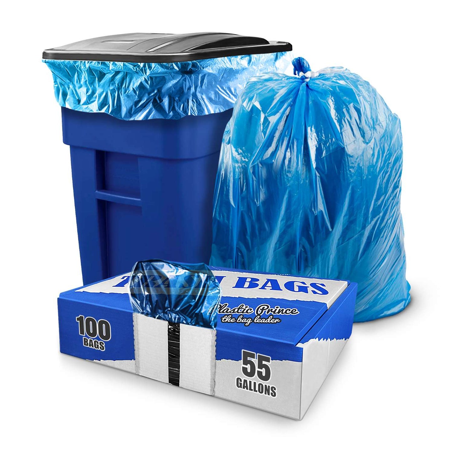 Plastic Garbage Bags Extra Large Blue Recycling Bags 43
