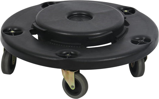 18" Black Round Trash Can Dolly