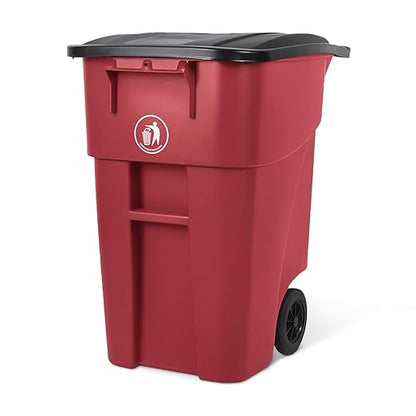 50 Gallon Red Rollout Container