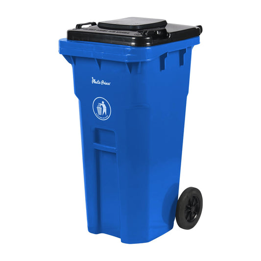 32-Gallon Blue Rollout Container