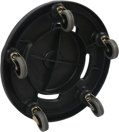 18" Black Round Trash Can Dolly