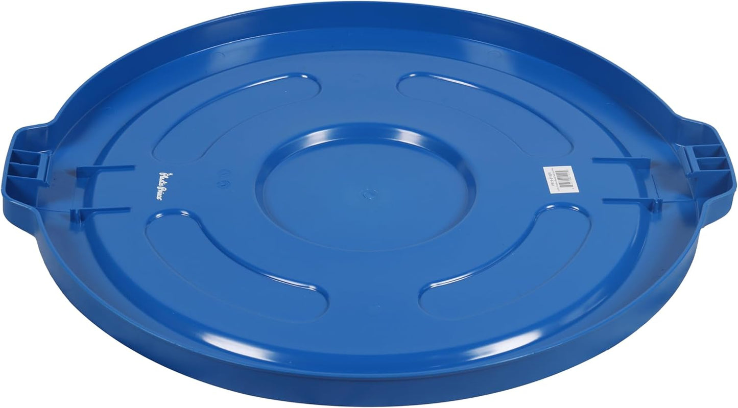 Lid for 55-Gallon Round Trash Can, Blue