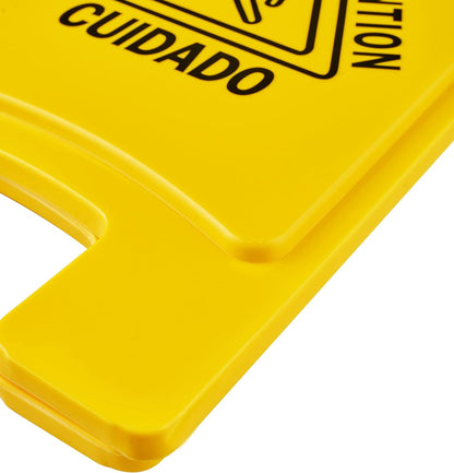 Caution "Wet Floor" Sign, Bright Yellow, Slippery When Wet A-Frame Sign