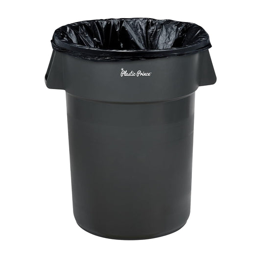 32-Gallon Gray Round Trash Can