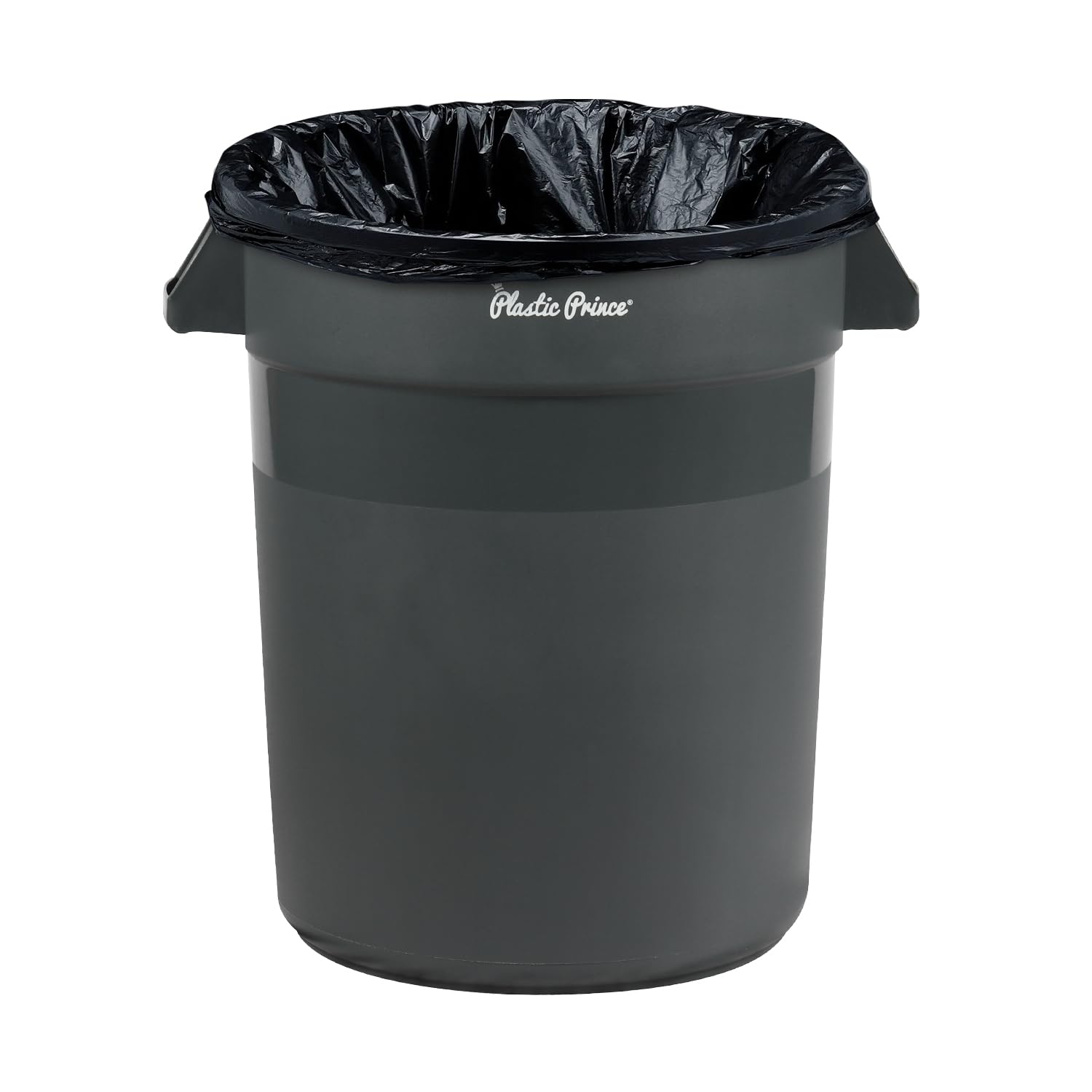 20-Gallon Gray Round Trash Can – PlasticPrince