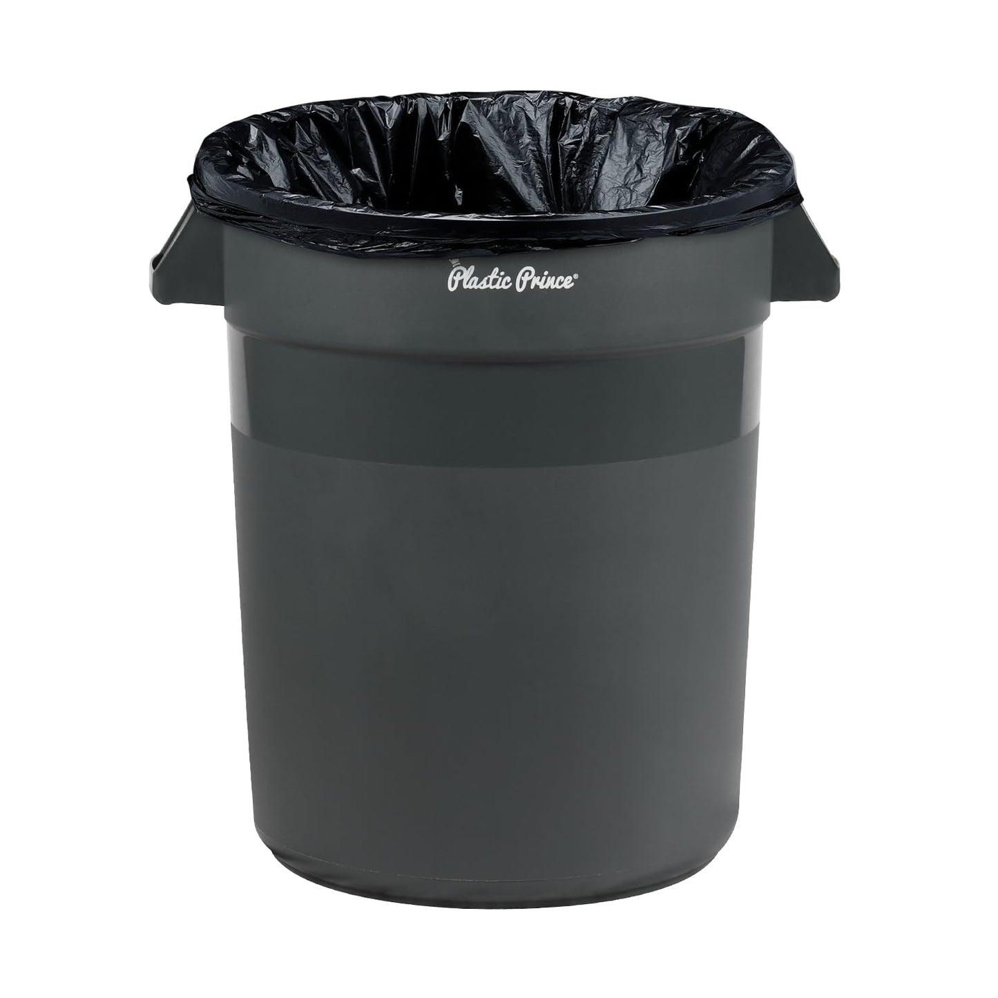 20-Gallon Gray Round Trash Can