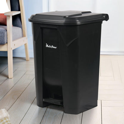 22-Gallon Step-On Indoor Trash Can, Black