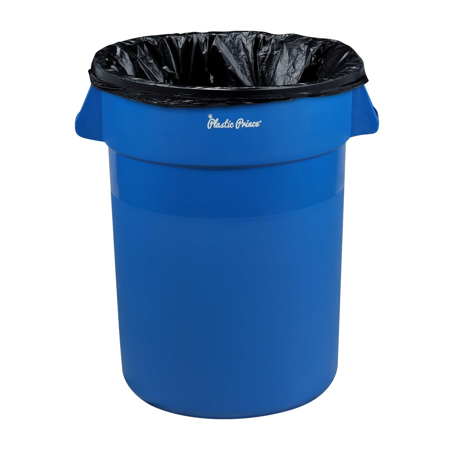 32-Gallon Blue Round Trash Can