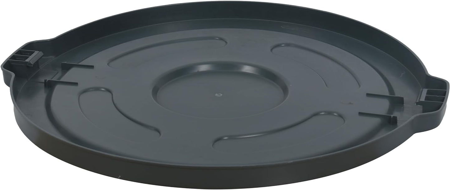 Lid for 55-Gallon Round Trash Can, Gray