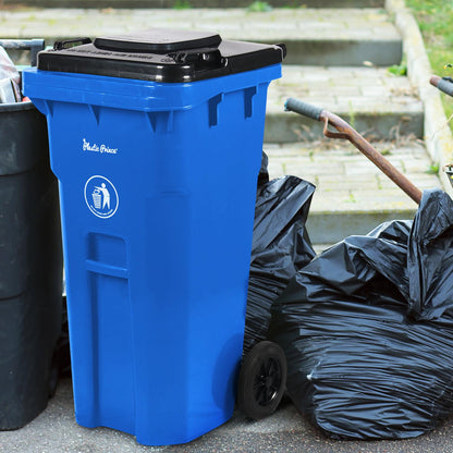 32-Gallon Blue Rollout Container