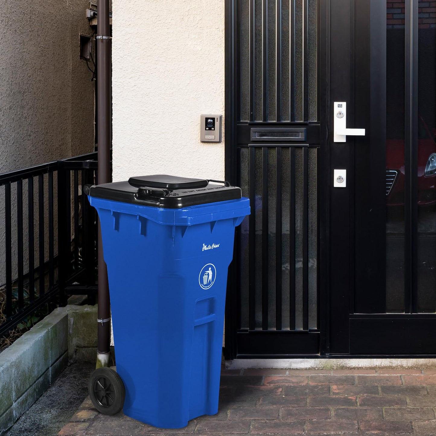 32-Gallon Blue Rollout Container