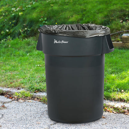 32-Gallon Gray Round Trash Can