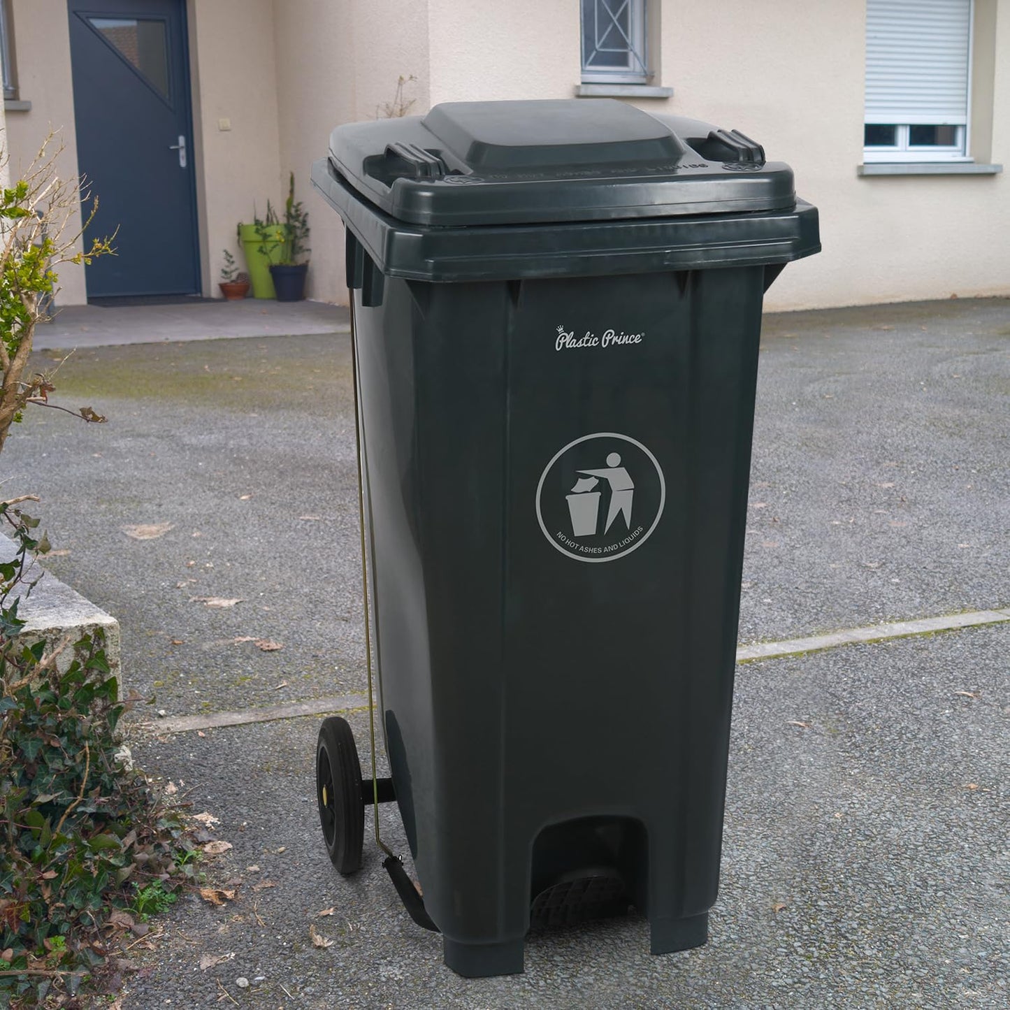 32-Gallon Gray Step-On Rollout Container