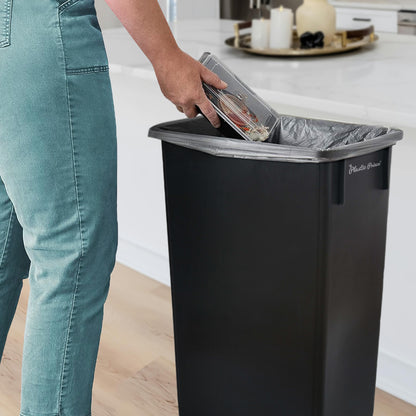 23-Gallon Black Slim Rectangular Trash Can