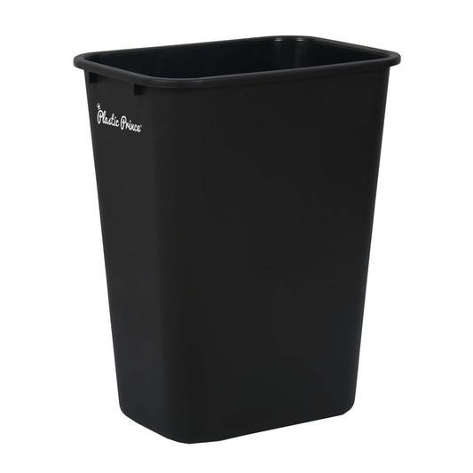 40-QT Black Wastebasket