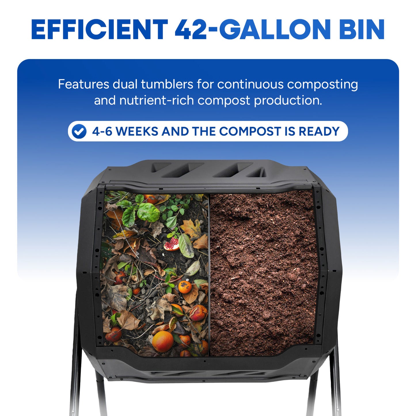 43-Gallon Compost Bin, Orange