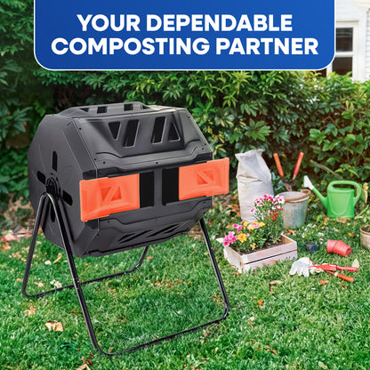 43-Gallon Compost Bin, Orange