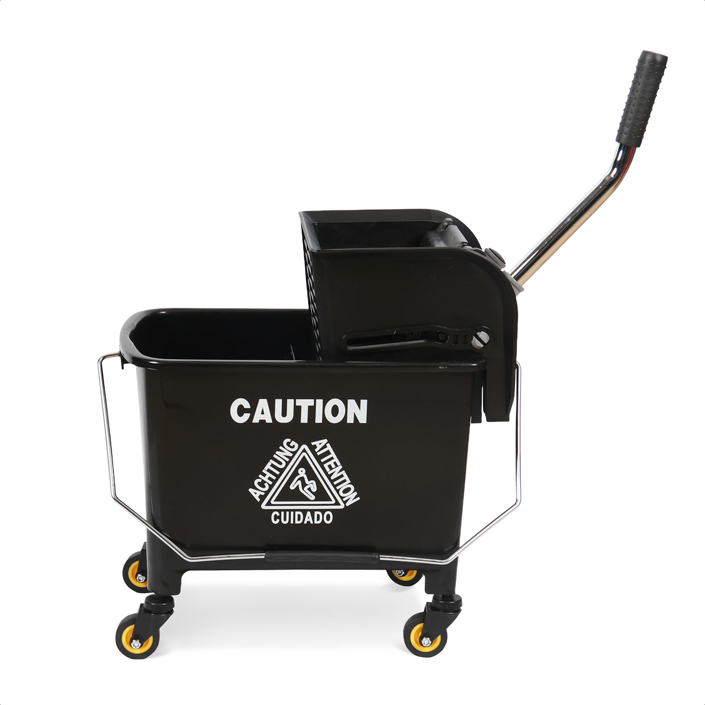 20-QT Upward Press Mop Bucket and Wringer, Black