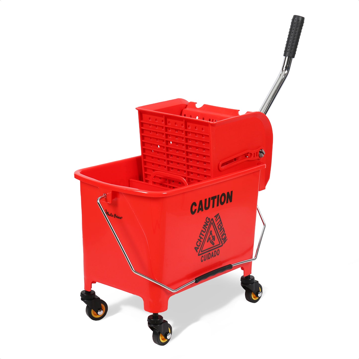 20-QT  Upward Press Mop Bucket and Wringer, Red