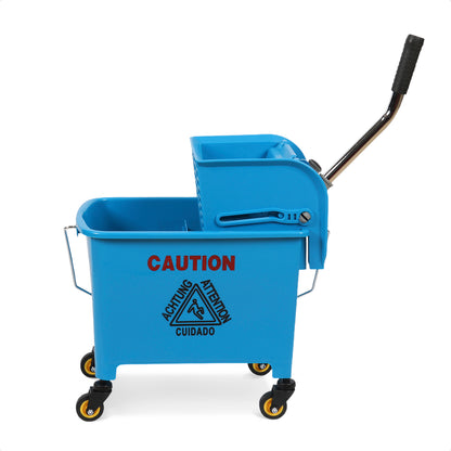 20-QT  Upward Press Mop Bucket and Wringer, Blue