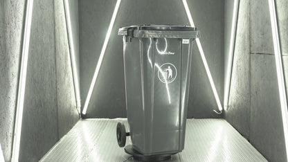 32-Gallon Gray Rollout Container with Snap-Lock